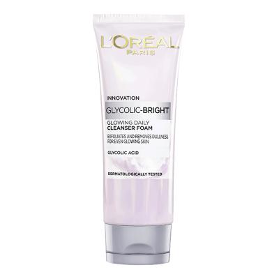 L&#039;Oréal Paris Glycolic-Bright Glowing Daily Cleanser Foam Arctisztító hab nőknek 100 ml