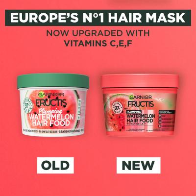 Garnier Fructis Hair Food Watermelon Plumping Mask Hajpakolás nőknek 400 ml