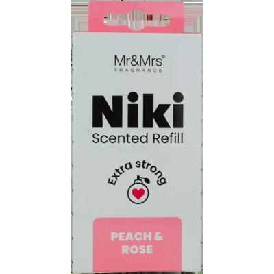 Mr&amp;Mrs Fragrance Niki Refill Peach &amp; Rose Autóillatosító Refill 1 db