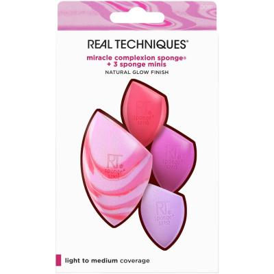 Real Techniques Miracle Complexion Sponge Ajándékcsomagok Miracle Complexion Sponge sminkszivacs 1 db + Miracle Complexion Sponge minisminkszivacs 3 db