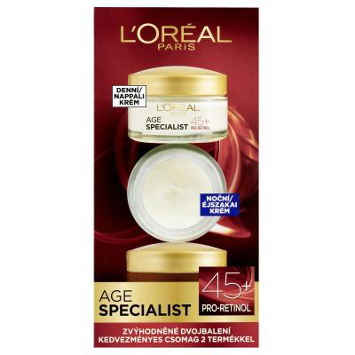 L&#039;Oréal Paris Age Specialist 45+ Ajándékcsomagok Age Specialist 45 SPF20 nappali arckrém 50 ml + Age Specialist éjszakai arckrém 45 50 ml