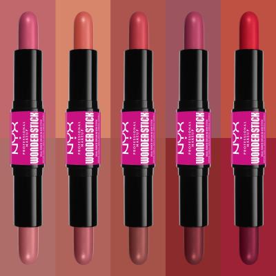 NYX Professional Makeup Wonder Stick Blush Pirosító nőknek 8 g Változat 01 Light Peach And Baby Pink