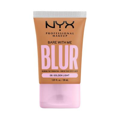 NYX Professional Makeup Bare With Me Blur Tint Foundation Alapozó nőknek 30 ml Változat 08 Golden Light