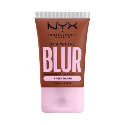 NYX Professional Makeup Bare With Me Blur Tint Foundation Alapozó nőknek 30 ml Változat 19 Deep Golden