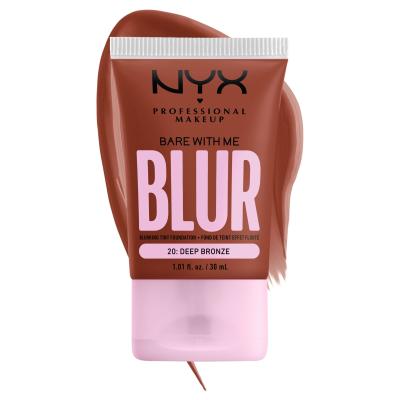NYX Professional Makeup Bare With Me Blur Tint Foundation Alapozó nőknek 30 ml Változat 20 Deep Bronze
