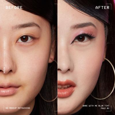 NYX Professional Makeup Bare With Me Blur Tint Foundation Alapozó nőknek 30 ml Változat 01 Pale