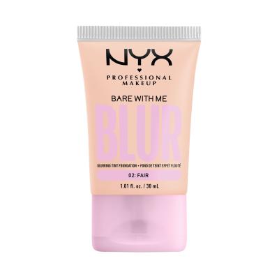 NYX Professional Makeup Bare With Me Blur Tint Foundation Alapozó nőknek 30 ml Változat 02 Fair