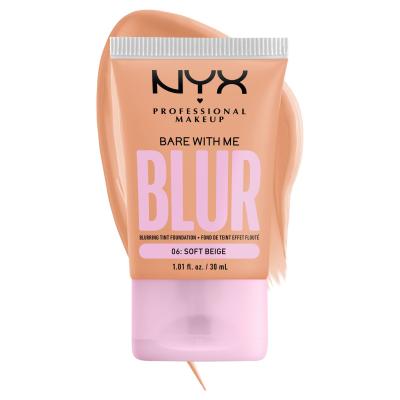 NYX Professional Makeup Bare With Me Blur Tint Foundation Alapozó nőknek 30 ml Változat 06 Soft Beige