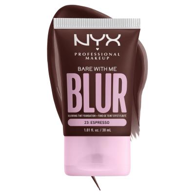 NYX Professional Makeup Bare With Me Blur Tint Foundation Alapozó nőknek 30 ml Változat 23 Espresso