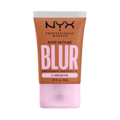 NYX Professional Makeup Bare With Me Blur Tint Foundation Alapozó nőknek 30 ml Változat 14 Medium Tan