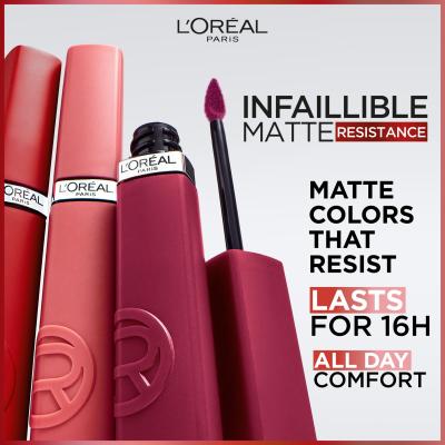 L&#039;Oréal Paris Infaillible Matte Resistance Lipstick Rúzs nőknek 5 ml Változat 210 Tropical Vacay