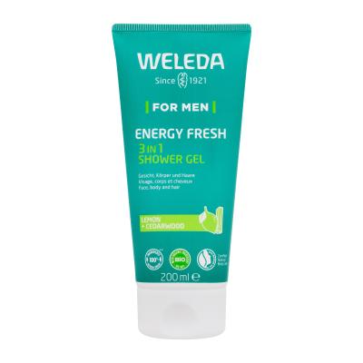 Weleda For Men Energy Fresh 3in1 Tusfürdő férfiaknak 200 ml
