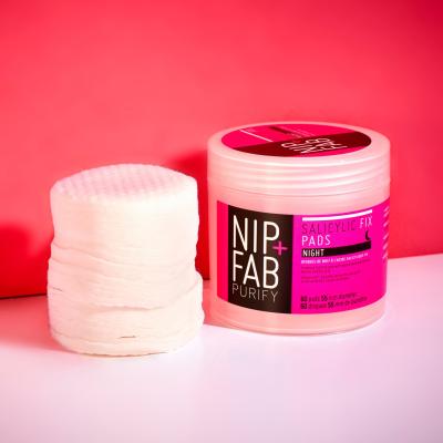 NIP+FAB Purify Salicylic Fix Night Pads Sminkeltávolító nedves törlőkendők nőknek Szett