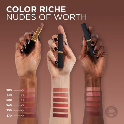 L&#039;Oréal Paris Color Riche Intense Volume Matte Nudes of Worth Rúzs nőknek 1,8 g Változat 505 Le Nude Resilie