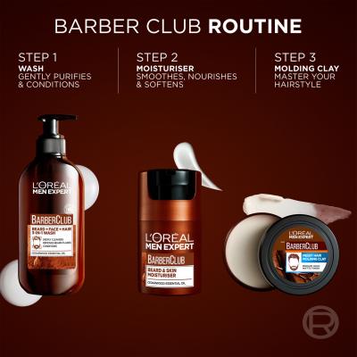 L&#039;Oréal Paris Men Expert Barber Club Beard &amp; Skin Moisturiser Szakállbalzsam férfiaknak 50 ml