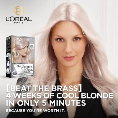 L&#039;Oréal Paris Préférence Le Blonding Toner Hajfesték nőknek 60 ml Változat Platinum Pearl