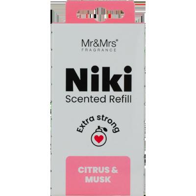 Mr&amp;Mrs Fragrance Niki Refill Citrus &amp; Musk Autóillatosító Refill 1 db