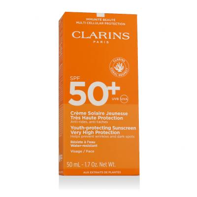 Clarins Sun Care Youth-Protecting Face Sunscreen SPF50+ Fényvédő készítmény arcra nőknek 50 ml