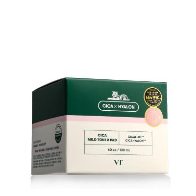 VT Cosmetics Cica Mild Toner Pad Sminkeltávolító nedves törlőkendők 60 db