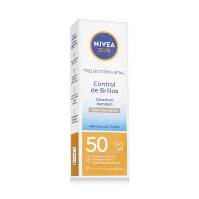 Nivea Sun UV Face Shine Control BB SPF50 Fényvédő készítmény arcra nőknek 50 ml Változat Medium