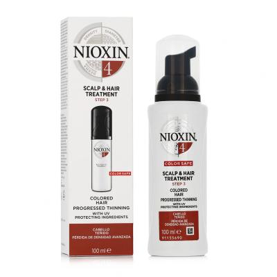 Nioxin System 4 Color Safe Scalp &amp; Hair Treatment Öblítést nem igénylő hajápoló nőknek 100 ml