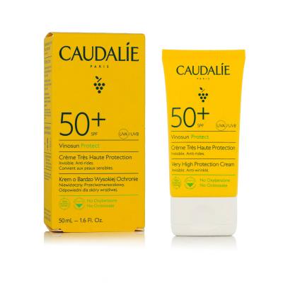 Caudalie Vinosun Protect Very High Protection Cream SPF50+ Fényvédő készítmény arcra 50 ml