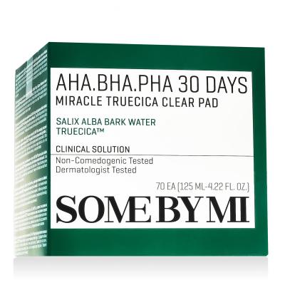Some By Mi AHA.BHA.PHA 30 Days Miracle Truecica Clear Pad Sminkeltávolító nedves törlőkendők 70 db