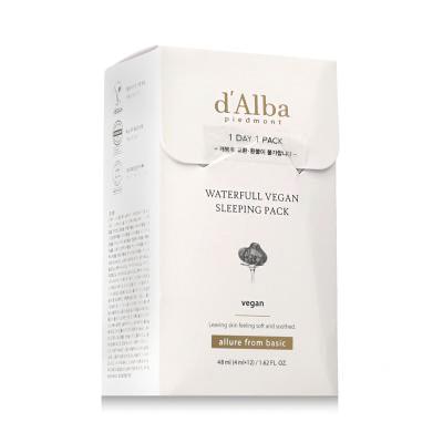 d&#039;Alba White Truffle Waterfull Vegan Sleeping Pack Arcmaszk nőknek 12x4 ml