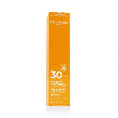 Clarins Sun Care Glowing Sun Oil SPF30 Fényvédő készítmény testre nőknek 150 ml