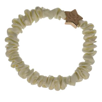 By Eloise London Skinny Silk Scrunchie Gold Star Hajgumi nőknek 1 db Változat Cream