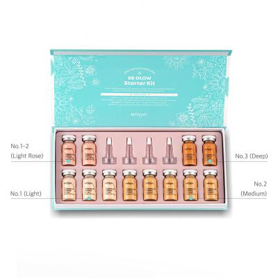 Stayve BB Glow Starter Kit Ajándékcsomagok 3 x No.1 Light 8 ml + 2 x No. 1-2 Light Rose 8 ml + 5 x No. 2 Medium 8 ml + 2 x No.3 Deep 8 ml