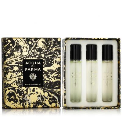 Acqua di Parma Holiday Discovery Set Ajándékcsomagok EDP Yuzu 12 ml + EDP Osmanthus 12 ml + EDP Lily Of The Valley 12 ml