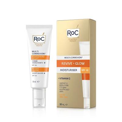 RoC Multi Correxion Revive + Glow Moisturiser SPF30 Nappali arckrém nőknek 50 ml