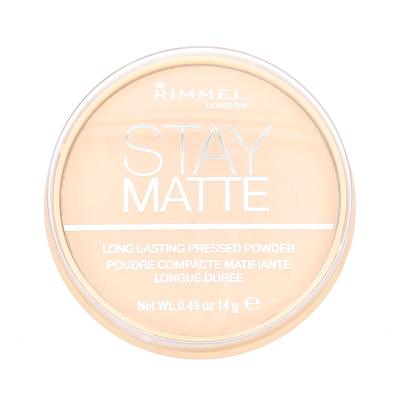 Rimmel London Stay Matte Púder nőknek 14 g Változat 001 Transparent