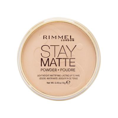 Rimmel London Stay Matte Púder nőknek 14 g Változat 005 Silky Beige