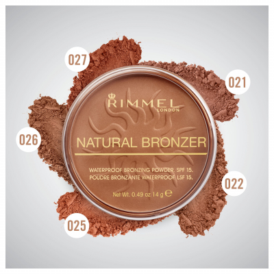 Rimmel London Natural Bronzer SPF15 Bronzosító nőknek 14 g Változat 022 Sun Bronze