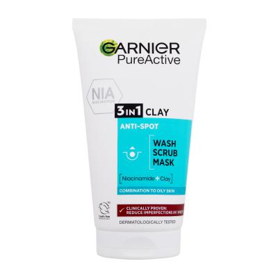Garnier Pure Active 3in1 Clay Bőrtisztító krém 150 ml