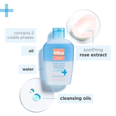 Mixa Optimal Tolerance Bi-phase Cleanser Sminklemosó szemre nőknek 125 ml
