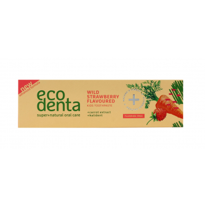 Ecodenta Toothpaste Wild Strawberry Flavoured Fogkrém gyermekeknek 75 ml