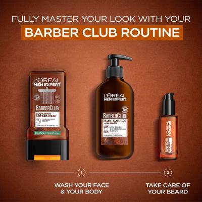L&#039;Oréal Paris Men Expert Barber Club Long Beard &amp; Skin Oil Szakállápoló olaj férfiaknak 30 ml