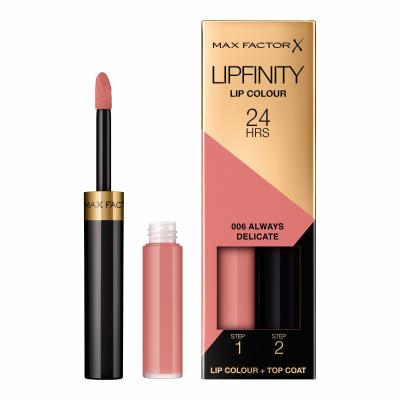 Max Factor Lipfinity 24HRS Lip Colour Rúzs nőknek 4,2 g Változat 006 Always Delicate