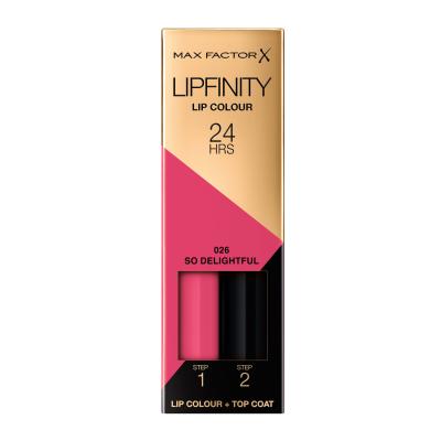 Max Factor Lipfinity 24HRS Lip Colour Rúzs nőknek 4,2 g Változat 026 So Delightful