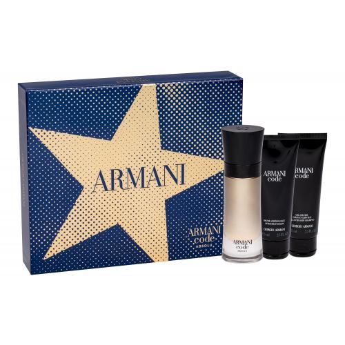 Giorgio Armani Code Absolu ajándékcsomag Eau de Parfum 60 ml + tusfürdő 75 ml + borotválkozás utáni balzsam 75 ml férfiaknak