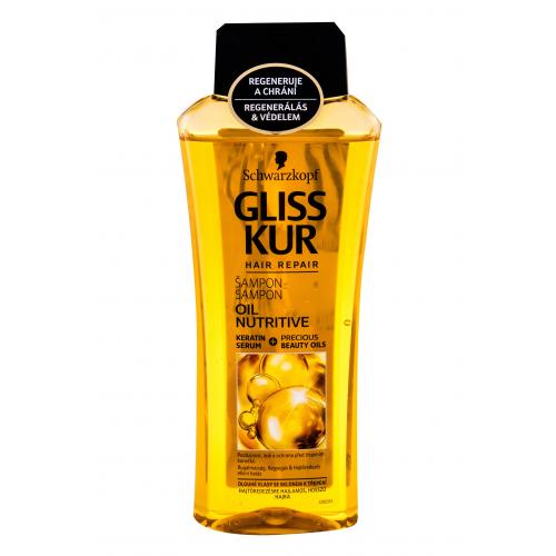 Schwarzkopf Gliss Kur Oil Nutritive 400 ml sampon nőknek Töredezett hajvégek