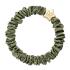By Eloise London Skinny Silk Scrunchie Gold Star Hajgumi nőknek 1 db Változat Olive Green