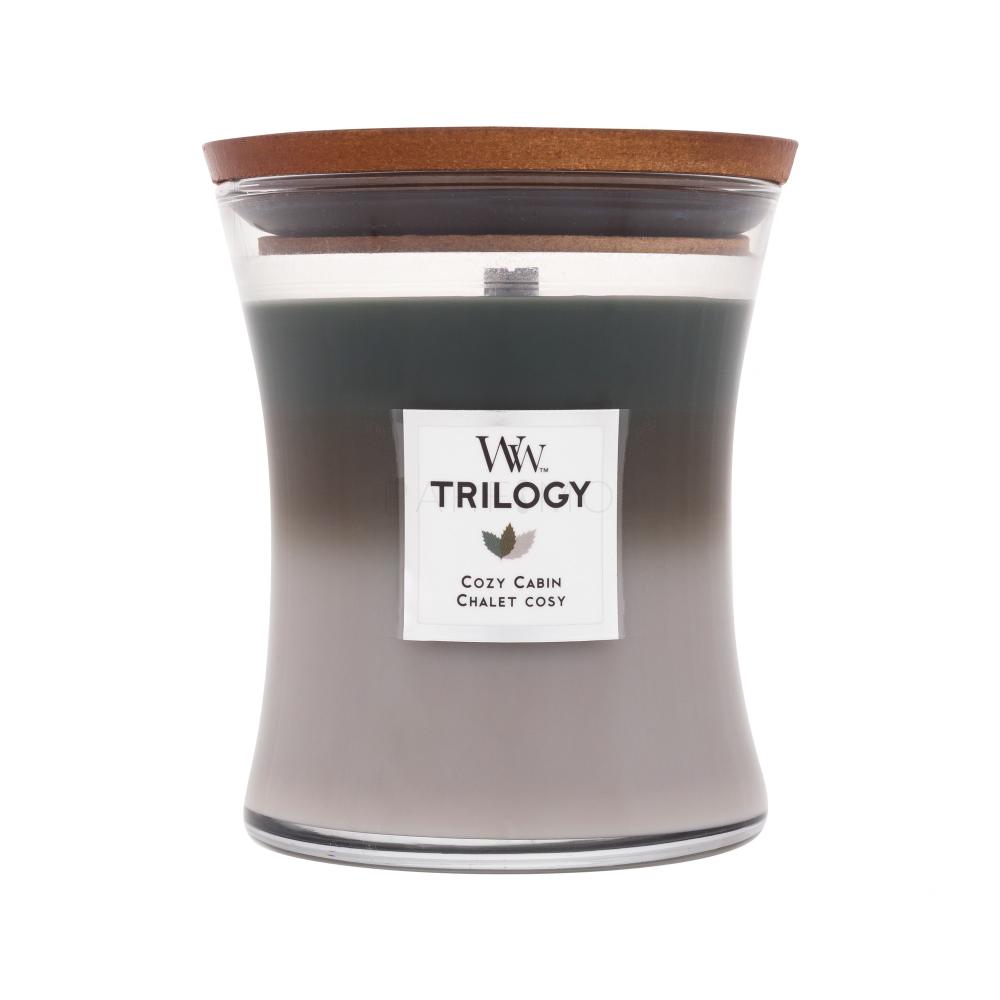 WoodWick Trilogy Cozy Cabin Illatgyertya 275 g PARFIMO.hu