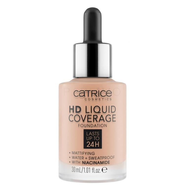 Catrice HD Liquid Coverage 24H Alapozó nőknek 30 ml Változat 020 Rose Beige