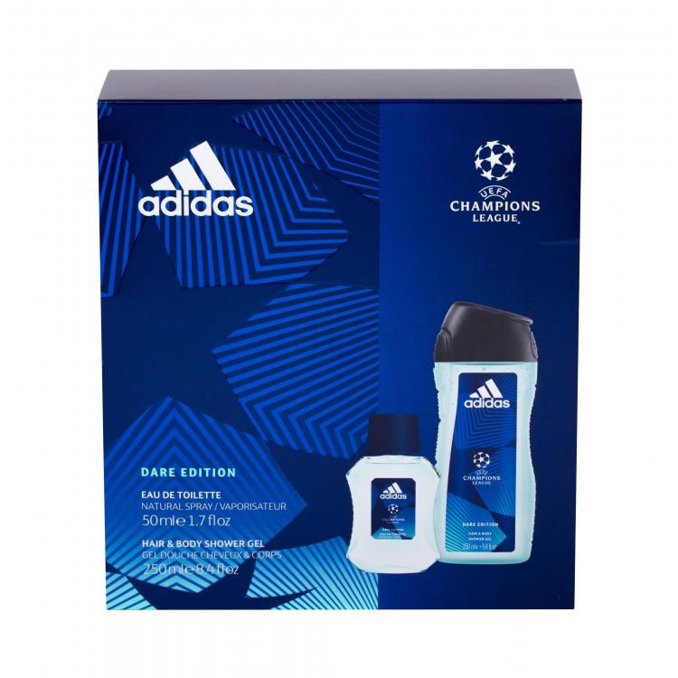 Adidas UEFA Champions League Dare Edition Ajándékcsomagok Eau de Toilette 50 ml + tusfürdő 250 ml