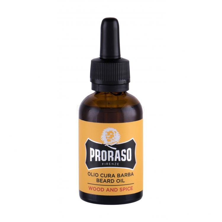 PRORASO Wood &amp; Spice Beard Oil Szakállápoló olaj férfiaknak 30 ml