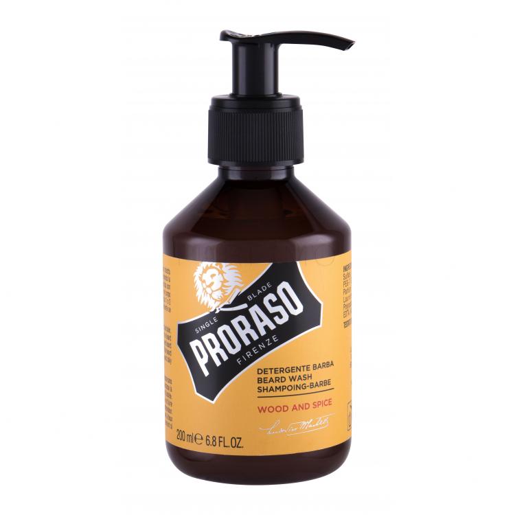 PRORASO Wood &amp; Spice Beard Wash Szakállsampon férfiaknak 200 ml